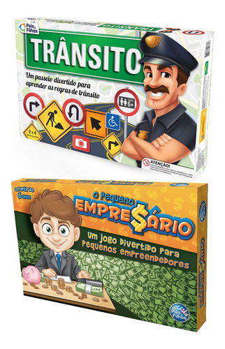 Jogo Tabuleiro Crianças 6 Anos Transito + Pequeno Empresario